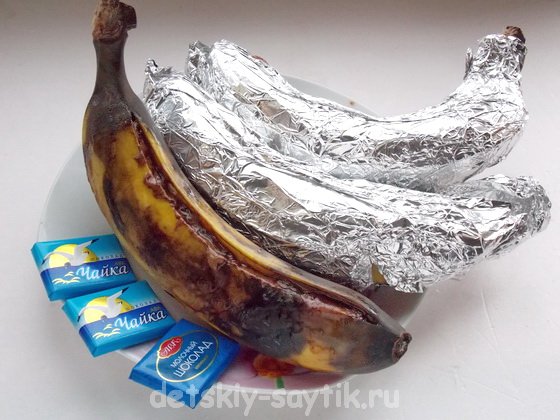 бананово-шоколадный десерт