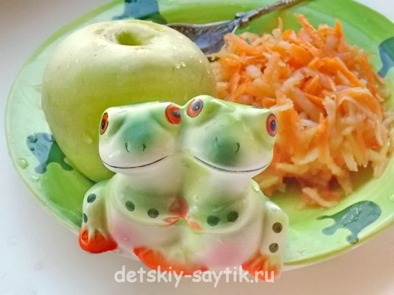 сладкий морковно-яблочный салат
