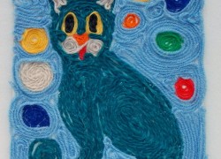 Ниткография для детей: Кот из ниток